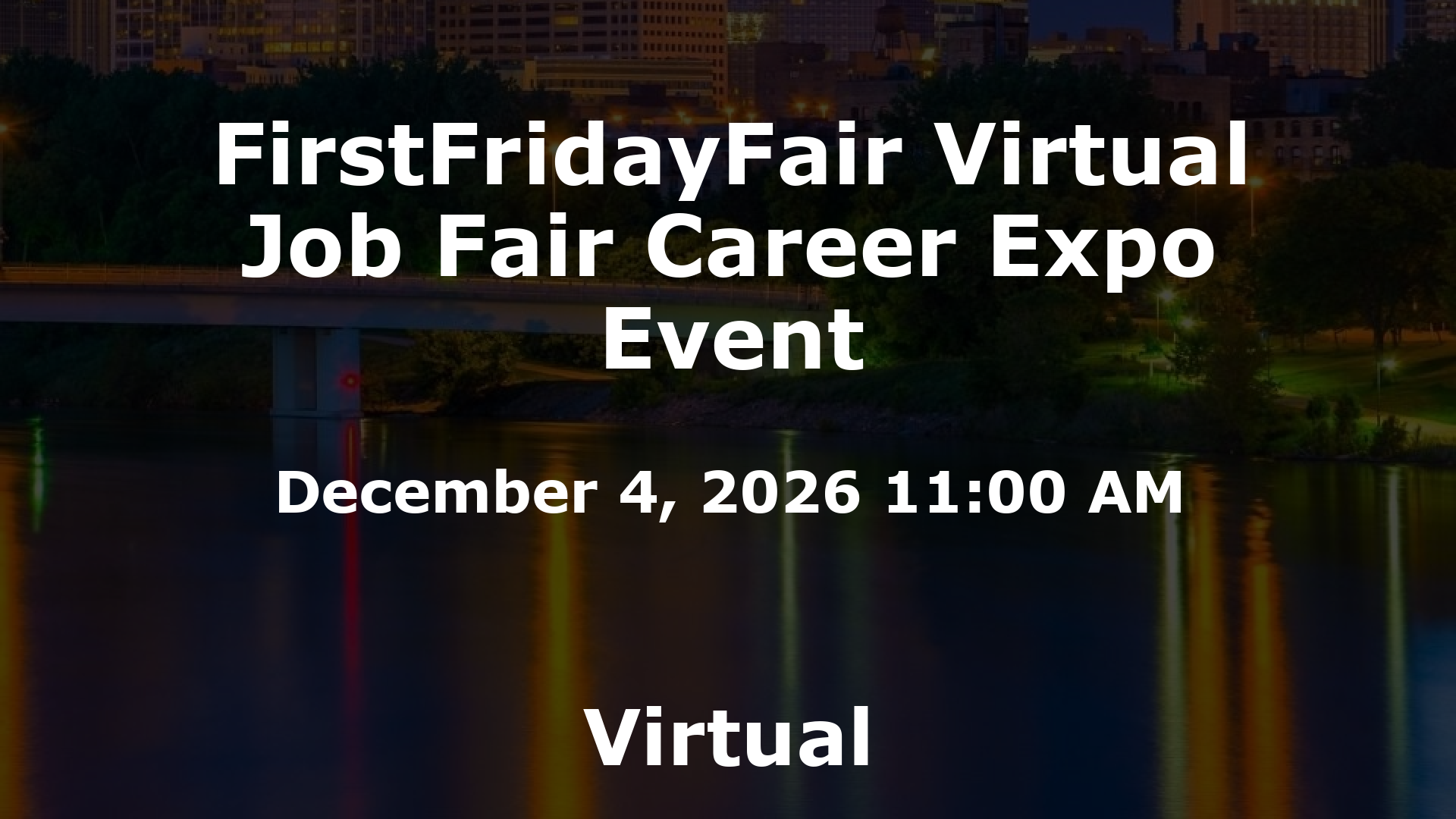 FirstFridayFair Virtual Job Fair Career Expo Event event image